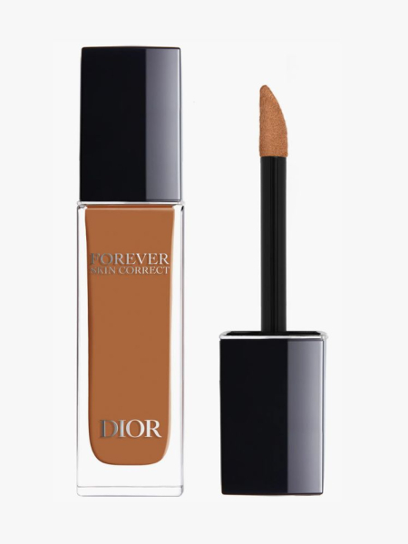 Dior Forever Skin Correct Concealer vial of concealer with black cap on light gray background